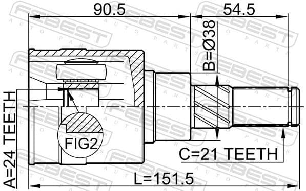 Joint Kit, drive shaft 0211-T30R - image 2