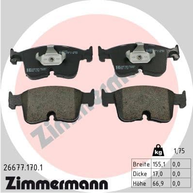 Brake Pad Set, disc brake 26677.170.1
