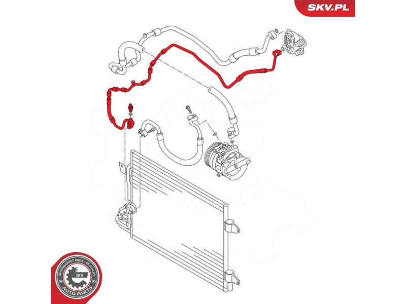 High/Low-pressure Line, air conditioning 43SKV555 - image 7