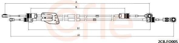 Cable Pull, manual transmission 92.2CB.FO005