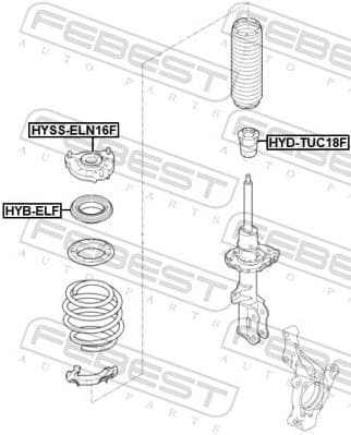 Suspension Strut Support Mount HYSS-ELN16F - image 2