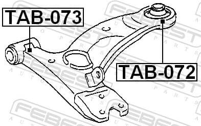 Mounting, control/trailing arm TAB-073 - image 2