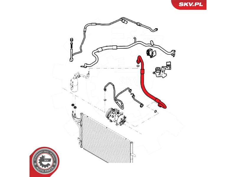 High/Low-pressure Line, air conditioning 54SKV621 - image 3