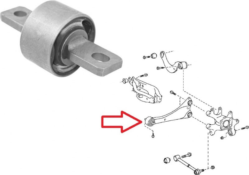 Silentblock rear axle ZTT-TY-056A