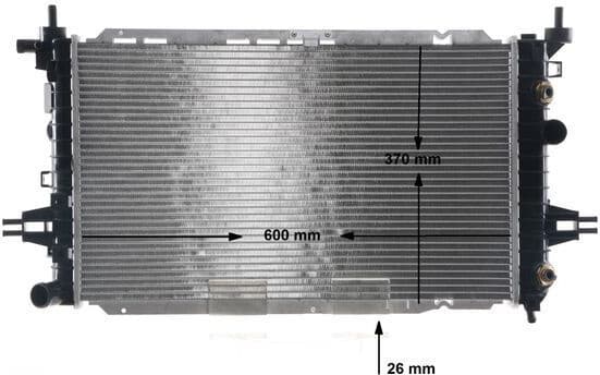 Radiator, engine cooling BEHR CR 2105 000S