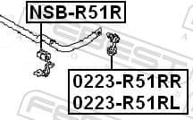 Mounting, stabiliser bar NSB-R51R - image 2