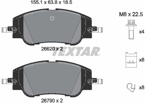 Brake Pad Set, disc brake Q+ 2662001