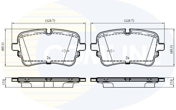Brake pads rear CBP03414