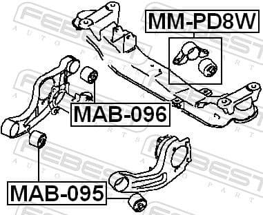 Mounting, differential MAB-096 - image 2