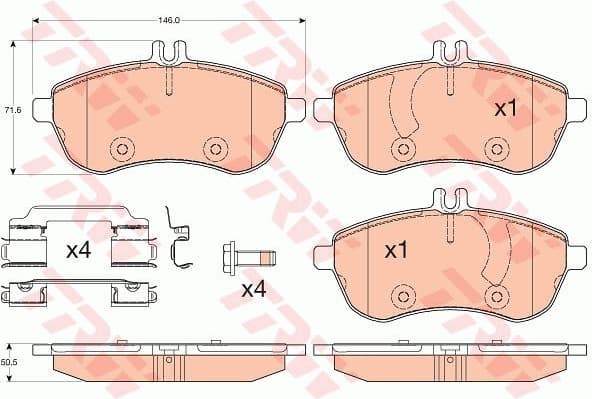 Brake Pad Set, disc brake GDB2056