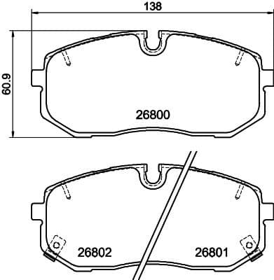 Brake Pad Set, disc brake 2680001