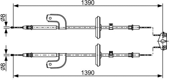 Cable Pull, parking brake 1 987 482 459
