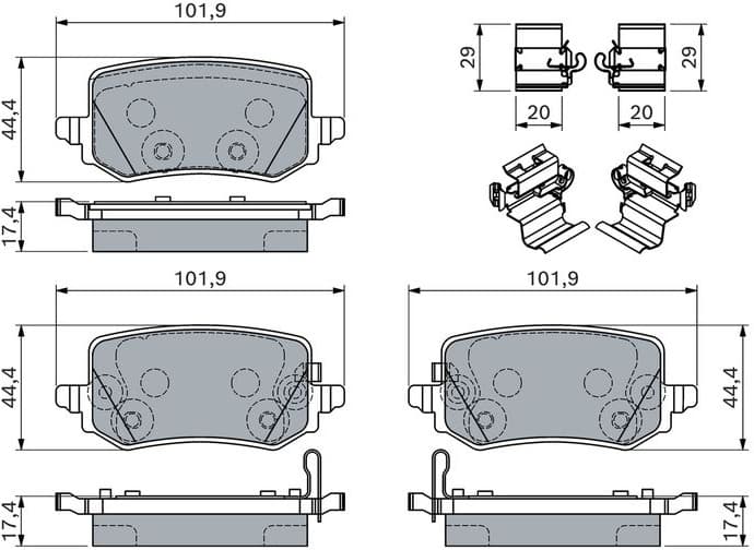 Brake Pad Set, disc brake 0986460161