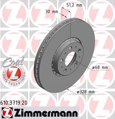 Brake Disc COAT Z 610.3719.20