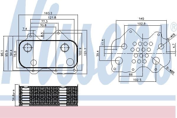 Oil Cooler, engine oil 90712