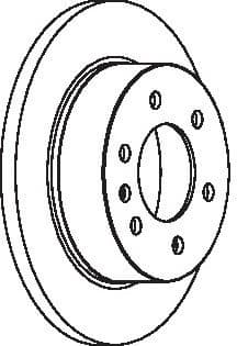 Brake disc, 1pcs REAR, Top Quality FCR311A