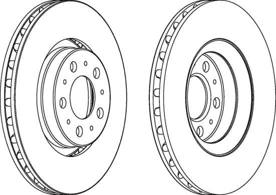 Brake discs kit front (2pcs), Top Quality DDF1078C
