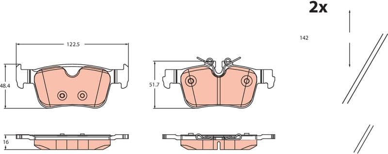 Brake Pad Set, disc brake GDB2499