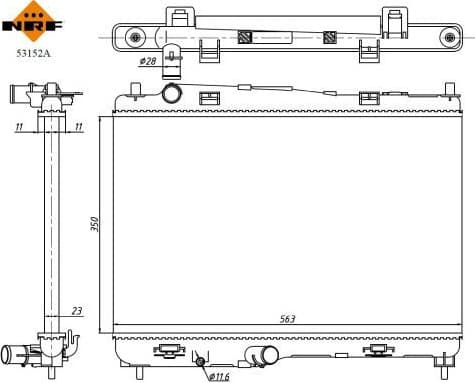 Radiator, engine cooling Economy Class 53152A - image 5
