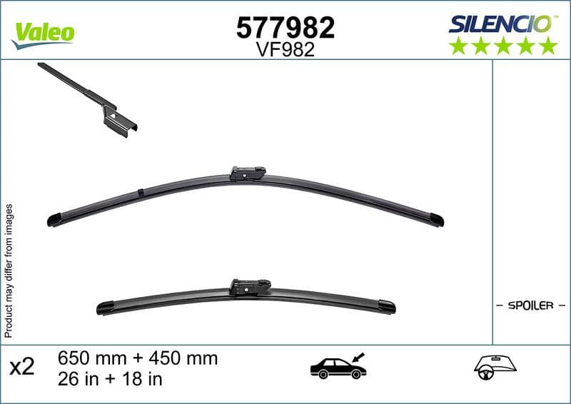 Wiper Blade SILENCIO FLAT BLADE SET 577982