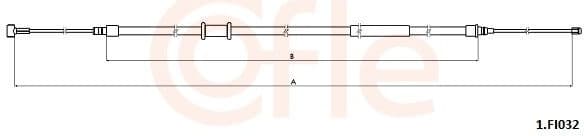 Cable Pull, parking brake 92.1.FI032