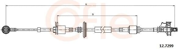 Cable Pull, manual transmission 92.12.7299