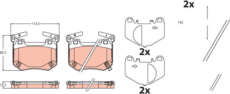 Brake Pad Set, disc brake GDB2520