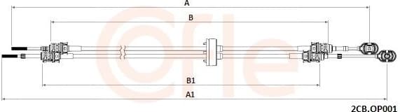 Cable Pull, manual transmission 2CB.OP001