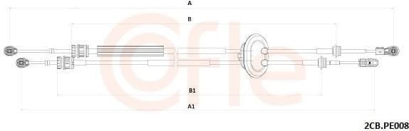 Cable Pull, manual transmission 92.2CB.PE008