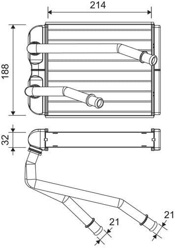 Heat Exchanger, interior heating 811598