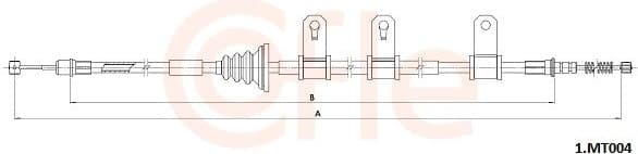Cable Pull, parking brake 92.1.MT004