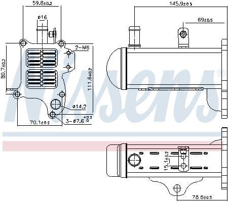 Cooler, exhaust gas recirculation 989425