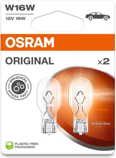 Osram Bulbs W16W 12V W2,1X9,5D BLI2DK 2vnt - 921-2BL