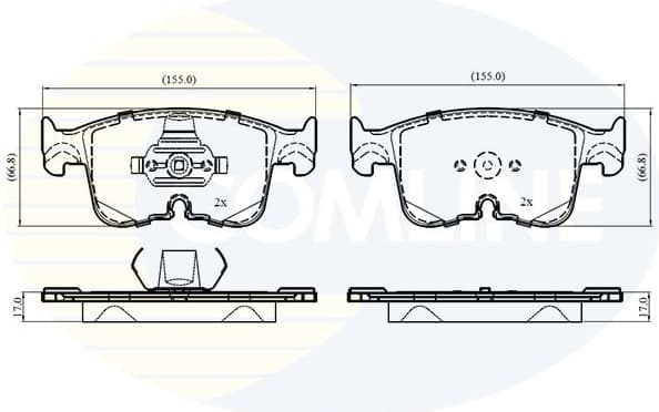 Brake pads front CBP03424