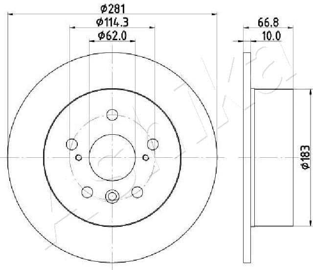 Brake Disc 61-02-256C - image 2
