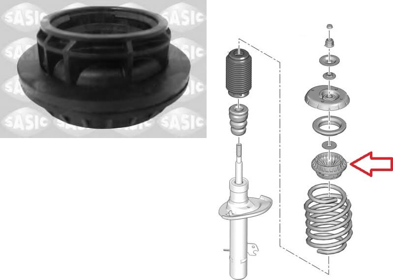Shock absorber mounting front 2650043