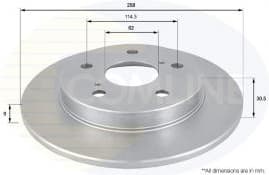 Brake disc, 1pcs REAR ADC01145