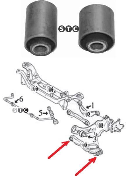 Silentblock rear axle T404940
