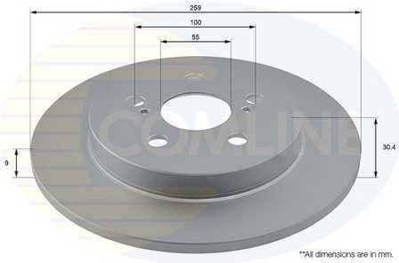 Brake disc, 1pcs REAR ADC01149