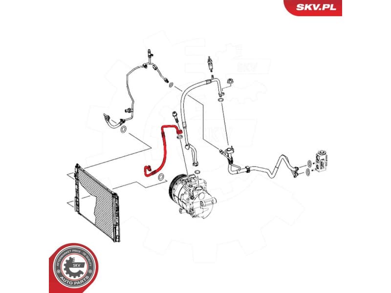 High/Low-pressure Line, air conditioning 54SKV651 - image 5