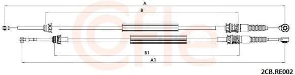 Cable Pull, manual transmission 92.2CB.RE002