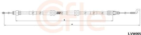 Cable Pull, parking brake 92.1.VK005