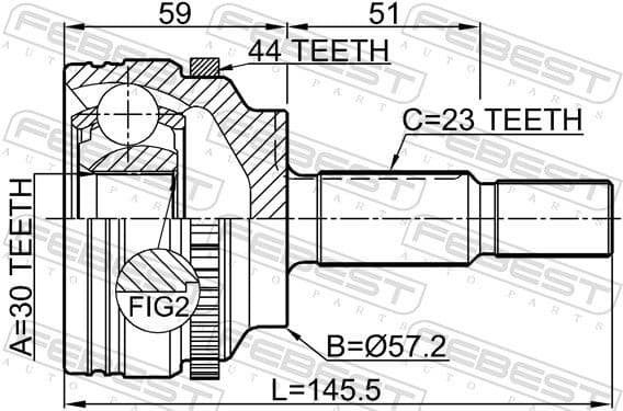 Joint Kit, drive shaft 2410-KANGA44 - image 2