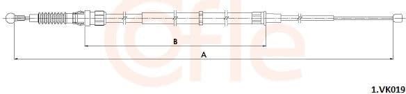 Cable Pull, parking brake 92.1.VK019