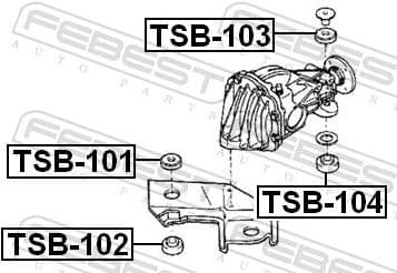 Mounting, differential TSB-104 - image 2