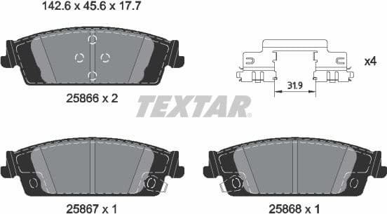 Brake Pad Set, disc brake Q+ 2586601