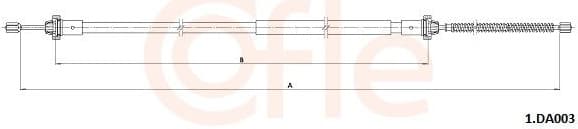 Cable Pull, parking brake 92.1.DA003