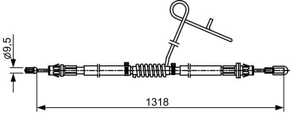 Cable Pull, parking brake 1987482559