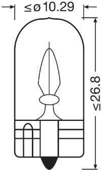 Osram lemputė W3W 12v W2.1x9.5D - 2821-2BL (OSRAM) - Autoera - image 2