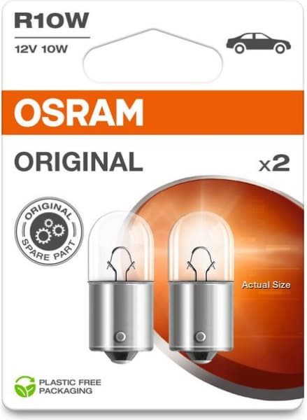 Osram lemputės R10W 12V BA15S UNV1 2vnt - 5008-2BL (OSRAM) - Autoera
